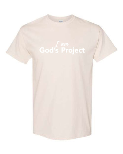 Cream I am God's Project Tee